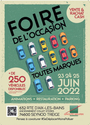affiche.JPG Le Groupe Maurin organise sa Foire de l’Occasion du 23 au 25 Juin zone du Treige à Seynod !