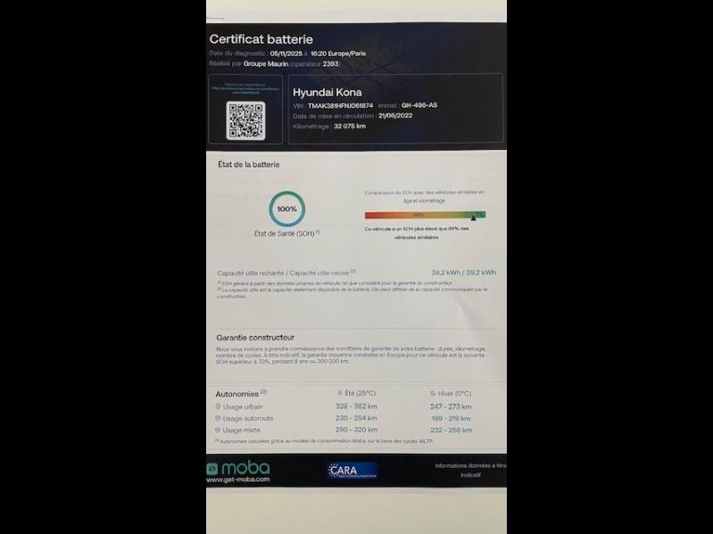 Photo 3 de l’annonce de HYUNDAI Kona d’occasion à vendre à PERPIGNAN