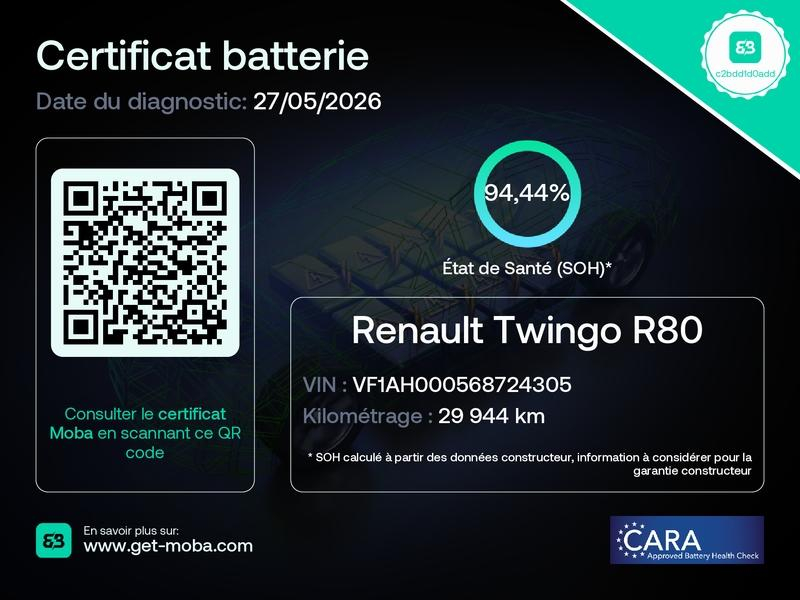Photo 3 de l’annonce de RENAULT Twingo d’occasion à vendre à SAMOREAU